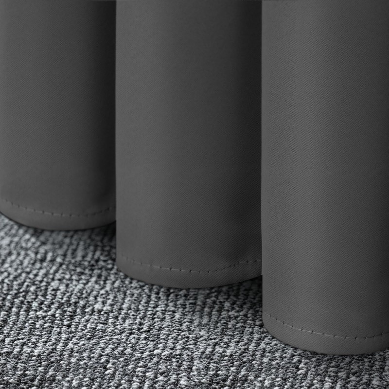 MRTREES Curtain Children's Room Curtains Grey Blackout Curtains with Ruffle