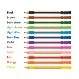 Pelikan Griffix Coloured Pencils – 12 Pack Triangular Ergonomic Colouring Pencils for Children, FSC-Certified Wood, Water-Soluble Leads, School & Home Art Set