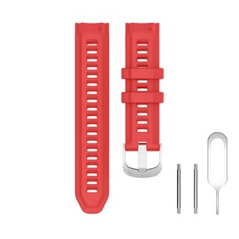 Durable Sweat and Water Resistant Silicone Strap for Garmin Instinct 2S - Red
