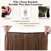 Benehair 16 Inches Straight Hair Extensions Invisible Wire Hair Extensions