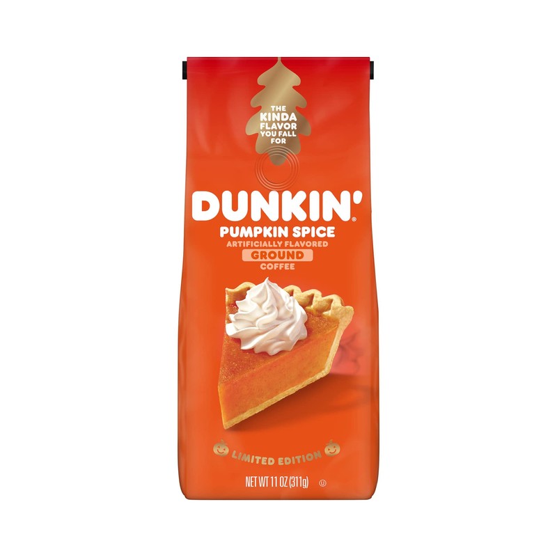 Dunkin' Pumpkin Spice Seasonal Flavor Ground Coffee Variety Pack, 11