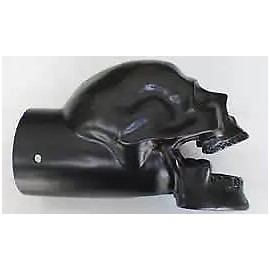 Mad Dog Products 2.25'' I.D. Skull Exhaust Tip Matte Black - Sold Individually - Made in the USA
