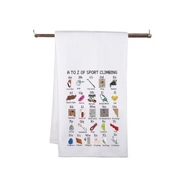Rock Climbing Gift Sport Climbing Alphabet Kitchen Towel for Sport Climber Boulderer (Sport Climbing CA)