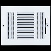 Fits 8x6 Duct Opening 3 Way Steel Air Supply Diffuser