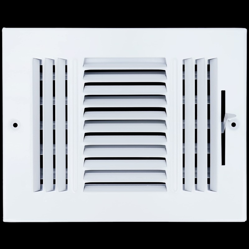 Fits 8x6 Duct Opening 3 Way Steel Air Supply Diffuser
