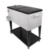 Nattork 80 Quart Rolling Cooler Cart, Ice Chest with Wheels