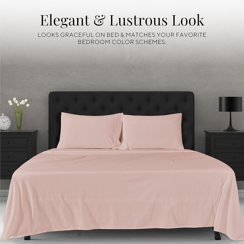 Sleepdown Jersey Sheet Set - Blush, Queen (4 Piece)