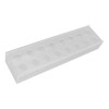 Clear Acrylic Flower Vase Multi Holes Elegant Decorative Long Rectangle