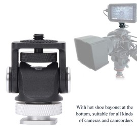 Oumij1 Mini Montaje de Zapata con 1/4 en Tornillo y Montaje Mini Monitor de Montaje de Zapata Soporte para Micrófono Flash Soporte para Pantalla, Flash, Micrófono