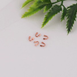 100Pcs Rose Gold 4.5x4mm Wire Protectors Guardian Protectors U Shape Wire Guard Loops Accessories Clasps Connector for Jewelry Making Jewelry Clasps,Beading and Jewelry Making,Jewelry Findings,Clasps