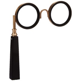 Creative Co-Op Brass Framed Spectacle Magnifying Glass, Black