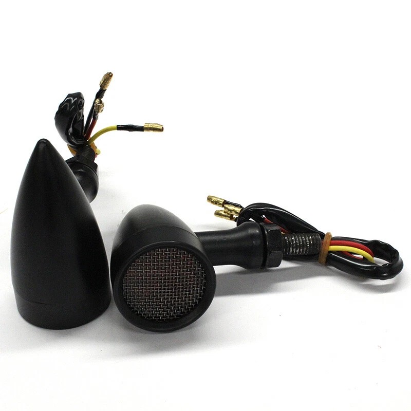KEEPDSGN Motorcycle Black Bullet LED Brake Blinker Turn Signal Tail