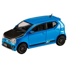 Hobby Japan HJ64 1/64 Suzuki Alto Works (HA36S) Carbon Bonnet Custom Version Blisk Blue Metallic Finished Product HJ641070CBL