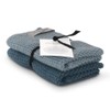 Aspegren Denmark Set of 2 Knitted Dish Cloths Solid Blue