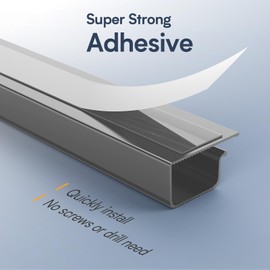 Delamu 63in Under Desk Cable Management, Safe & Tidy Cable Management Under Desks for Home & Office, 4 Pack Cord Organizer for Desk, Wire Organizer Kit, Grey