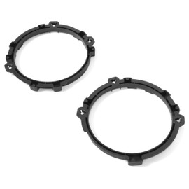KUAFU Pair 7 inch Headlight Mount Bracket Ring Compatible with 97 - 06 Jeep TJ Wrangler Headlamp Mounting Bracket Retaining 1 Pair Black