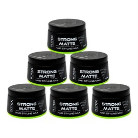 Totex Strong Matte Hair Wax, Strong Matte Hair Styling Wax, Multi Fruit Scented Hair Wax, Super Matte Effect and Natural Hair Look, Maximum Control, 150 ml (Pack of 6)