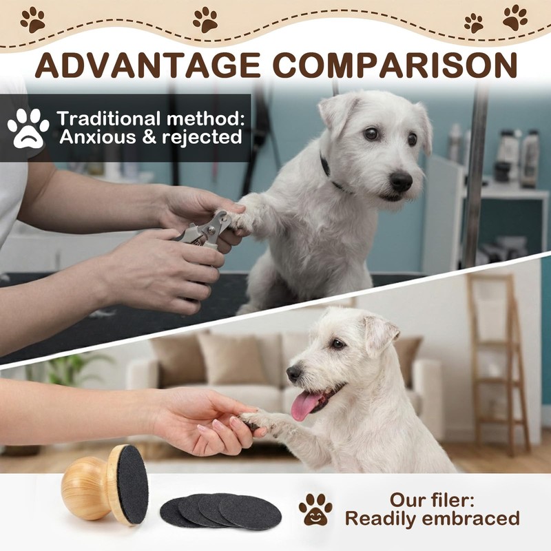 PASDUCHAS Dog Nail File, Grinder Board Scratch Pad with 4-Pack