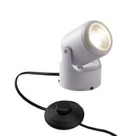Kiven LED Accent Uplight w/Foot Switch， Handheld Sized Portable Spot Light, White