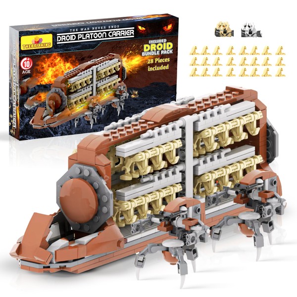 THEBRIXKING 58-Piece Battle Droid Platoon Carrier Attack Craft with 2