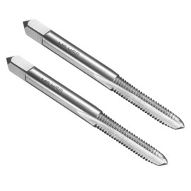 sourcing map 2pcs Hand Bottom Tap M6 x 1 H2 Metric Thread Bottoming Style Threading Taps High Speed Steel HSS6542 Straight Flutes Screw Tapping Tool