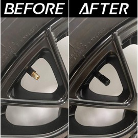 Unbranded 4 pcs Aluminum Tire Valve Stem Cap Car Truck Bike Motorcycle Universal Black