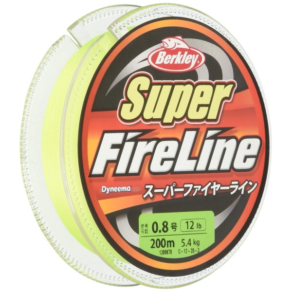 Berkley Super Fire Line No. 1.2/20lb, 200m, Green, PE Line/Super Line