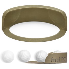 Holon Indoor Putting Hole “on” REALISTIC Indoor Golf Hole Putting Cup - for putting mat/carpet (Brass)