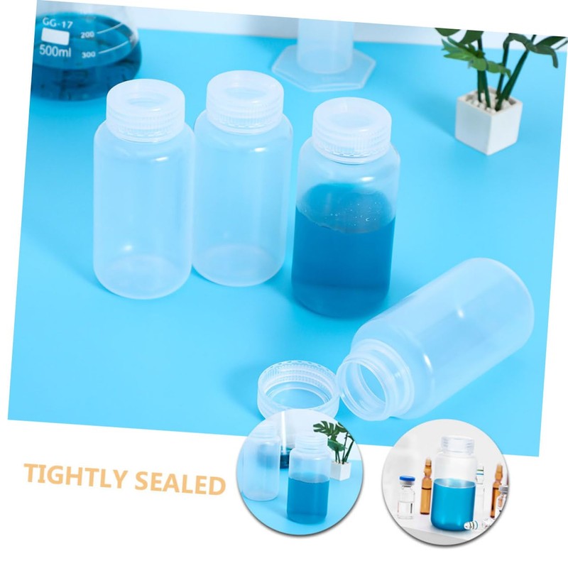 CHILDWEET 8pcs Leakproof Lab Bottles with Caps Wide Mouth Heat