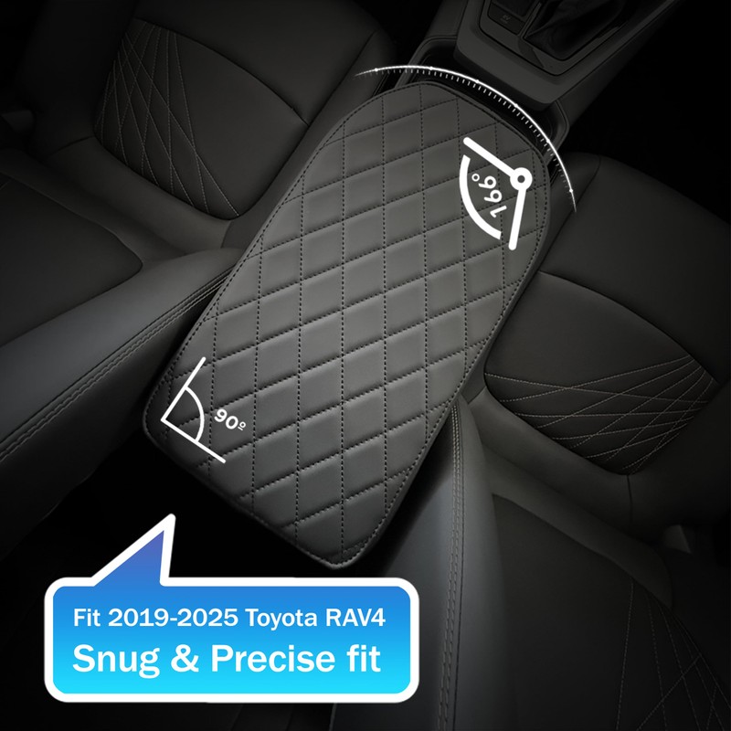 POKSRI RAV4 Center Console Armrest Cover Fit 2025 2024 2023