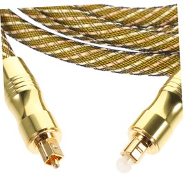 Gatuida 2m Optical Audio Cable Male to Male Cord for Home Theater Gaming High-Speed Transmission Scratch Construction