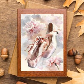 MOER SKY Diamond Painting for Adults 5D Watercolor Ballet Shoes Full Drill Diamond Art Kit DIY The Ballet Shoes Gem Painting Set Bedroom Living Room Wall Decor Gifts 12x16 inch