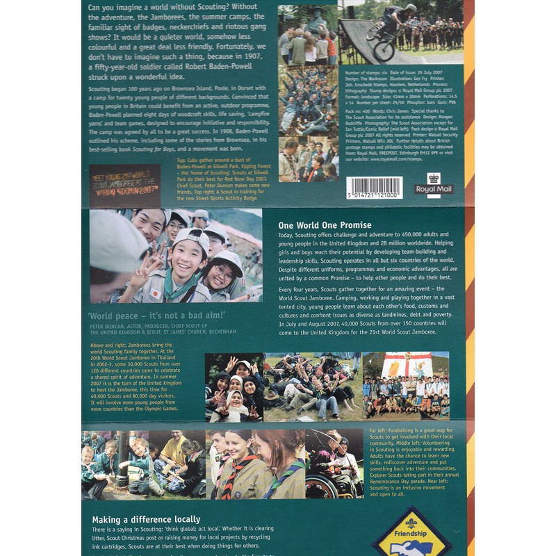 2007 Scouting Stamps in Presentation pack