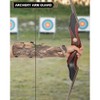 TOPPARCHERY 12인치 소 가죽 팔 보호대, 4개의 조절 가능한 스트랩