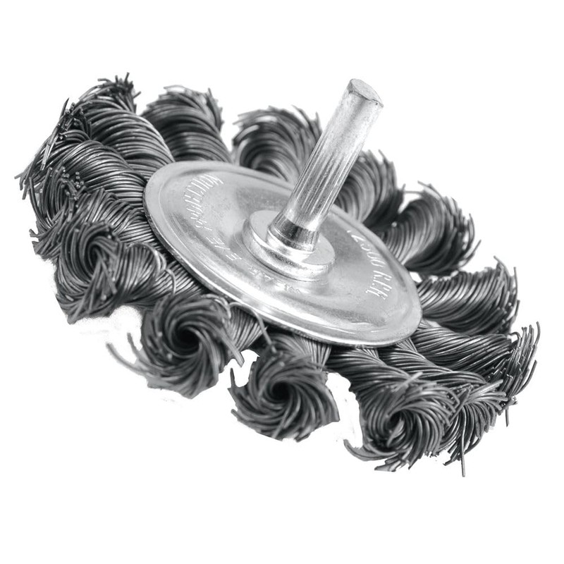 Vorel 06993 Round Brush with Wire 75 mm spindle, Twisted
