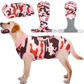Kuoser Kuoser Recovery Suit for Dogs Cats After Surgery, Professional Pet Recovery Shirt Dog Abdominal Wounds Bandages, Substitute E-Collar & Cone,Prevent Licking Dog Onesies Pet Surgery Recovery Suit