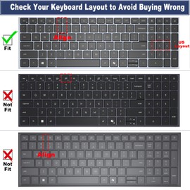 Keyboard Cover for 2026 2025 Dell 16 Laptop DC16250 DC16251 16 inch Laptop US Layout Keyboard Skin (NOT FIT Dell 16 Premium DA16250/Dell 16S &Dell Pro 16/Pro 16 Plus/Pro Max 16) -Black