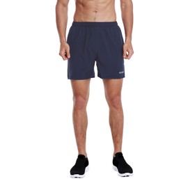EZRUN Pantalones Cortos Deportivos Ligeros de Secado rápido para Hombre, de 12,7 cm, con Bolsillos con Cierre, Pantalón Corto Deportivo, Azul Marino, (US 4-6) Small
