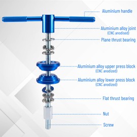 Pindex Bike Headset Press Tool with Spanner, Cycle MTB BB Headset Bearing Press Tool, Bottom Bracket Press Fit Tool with Wrench 17mm 19mm