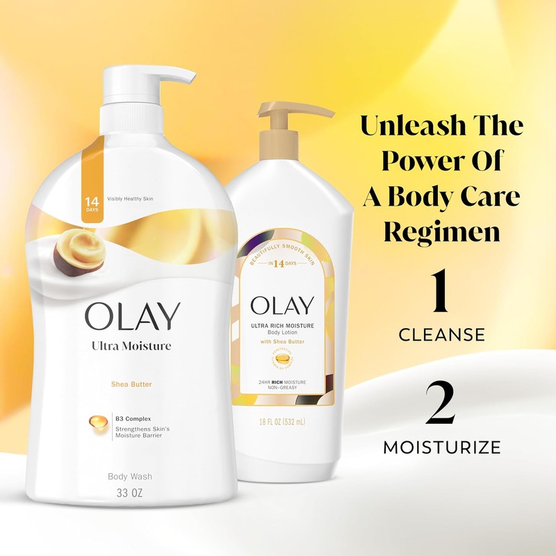 Olay Ultra Moisture Shea Butter Body Wash, 30 Fluid Ounce