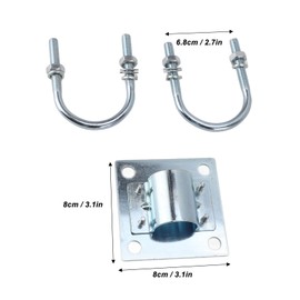 Aluminum Alloy Antenna Mast Pipe Mount Bracket, Stable Support Flexible Adjustment for Outdoor, Suitable for Roof Wall, Antenna Mast Bracket (A)