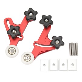 Table Saw Stock Guide Aluminum Alloy Size Adjustable Smoothly Operation Bearing Roller Press Feeder for Woodworking