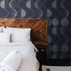 Tempaper Midnight Blue Moons Removable Peel and Stick Wallpaper, 20.5