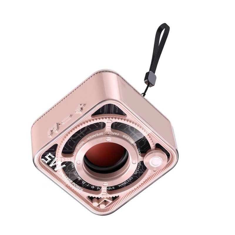 Portable Wireless Bluetooth Speaker 5W Transparent Mechanical Armor Style Small