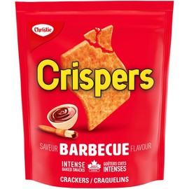 Christie Crispers, Barbecue Crackers, 145g/5.1 Ounce, Bag, Imported from Canada)