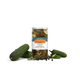 Pickles Under The Ginfluence (2-pack) - Pickle chips brined with gin, rosemary and jalapeños 24oz jar