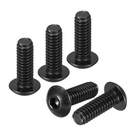 DTGN #8-32x1/2 Button Head Socket Cap Screws - 30Pack - Good for Road Bicycle, Mountain Bike, Auto, Motorcycle - Carbon Steel Black Oxide - Hex Drive Fasteners