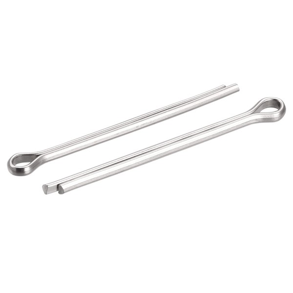 sourcing map Split Cotter Pin, 4mm x 50mm Stainless Steel