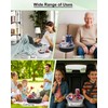 Bonfixe Round 7-in-1 Bed & Couch Cup Holder Tray,Waterproof Silicone