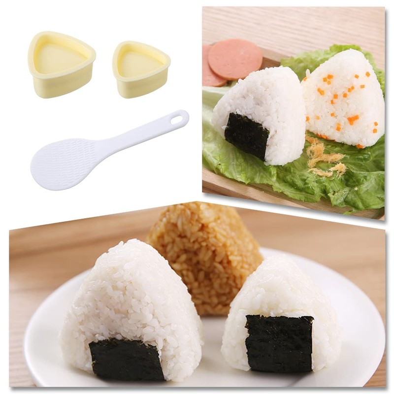 6 Pcs 2 Size Onigiri Rice Ball Maker Molds Non-Stick